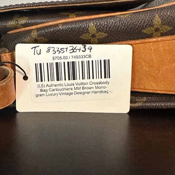 Authentic Louis Vuitton Crossbody Cartouchiere MM Brown Monogram - Picture 7 of 16